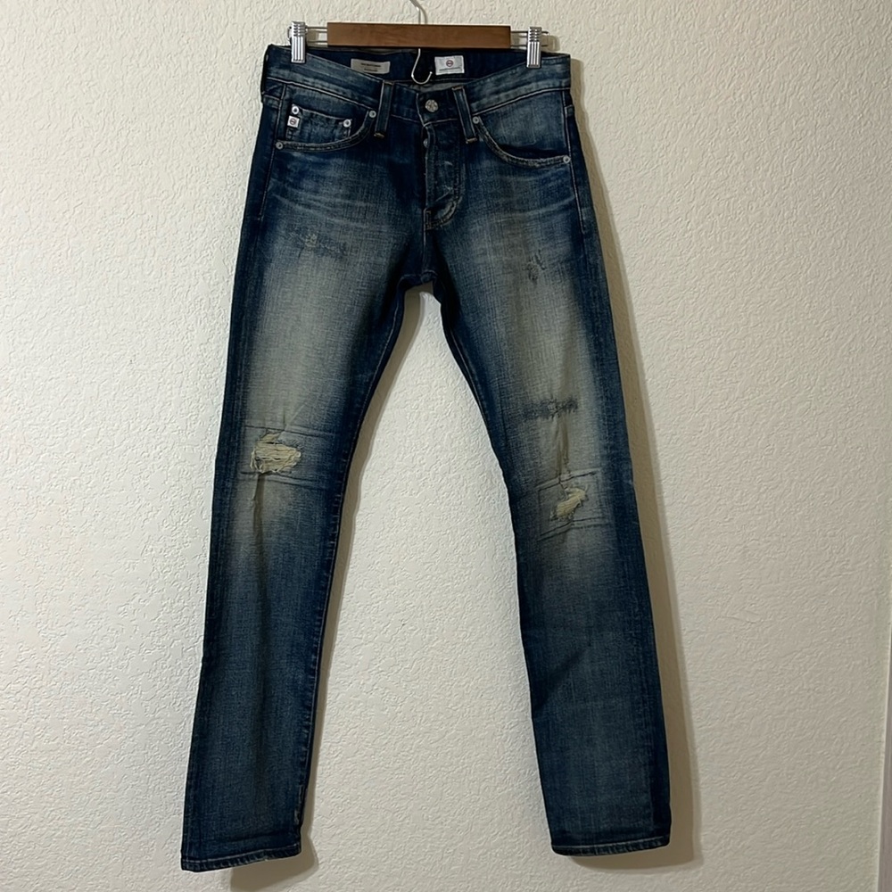 Ag Adriano Goldschmied | The Matchbox Slim Straight Patchwork Selvedge Jean 29